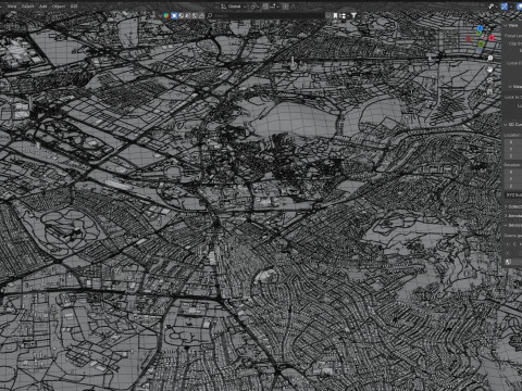 Ankara Terrain city Turkey 3D Model