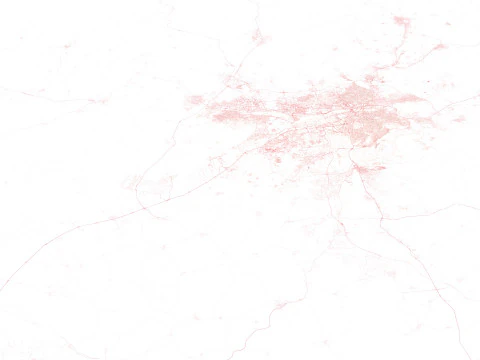 Ankara Terrain city Turkey 3D Model