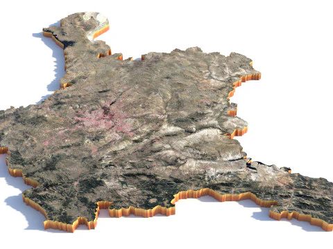 Ankara Terrain city Turkey 3D Model