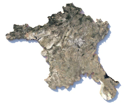 Ankara Terrain city Turkey 3D Model