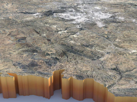 Ankara Terrain city Turkey 3D Model