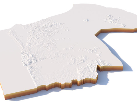 Auckland Terrain city New Zealand 3D 模型