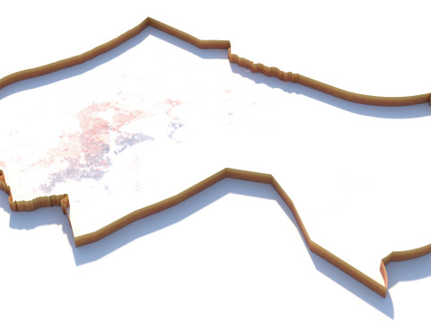 Auckland Terrain city New Zealand 3D 模型