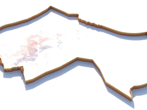 Auckland Terrain city New Zealand 3D Model