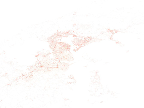 Auckland Terrain city New Zealand 3D 模型