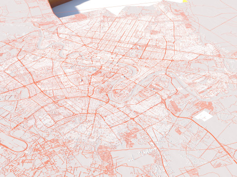 Baghdad Terrain city Iraq 3D Model