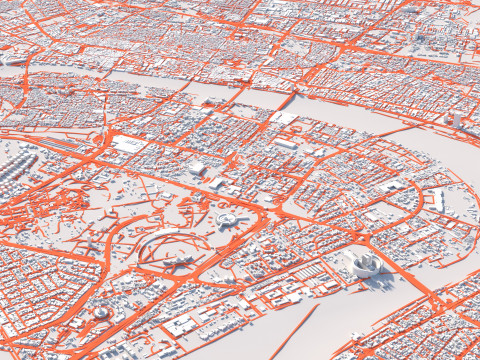 Baghdad Terrain city Iraq 3D Model