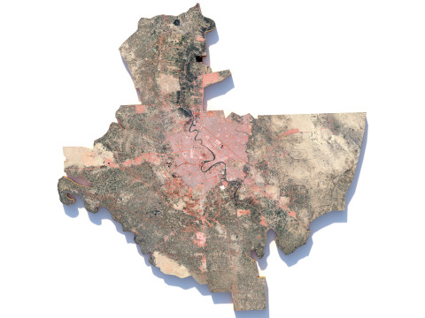 Baghdad Terrain city Iraq 3D Model