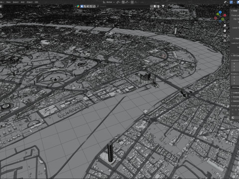 Baghdad Terrain city Iraq 3D Model