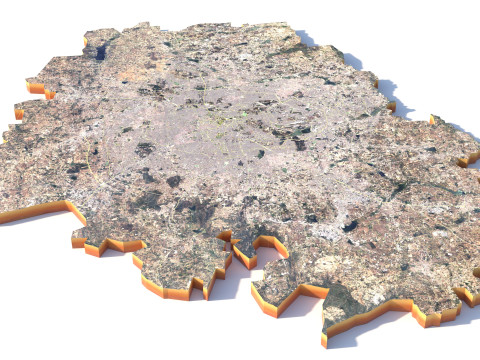 Bangalore Terrain city Bengaluru in India 3D 模型