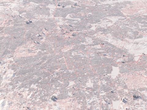 Bangalore Terrain city Bengaluru in India 3D 模型