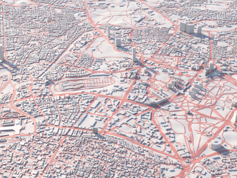 Bangalore Terrain city Bengaluru in India 3D 模型