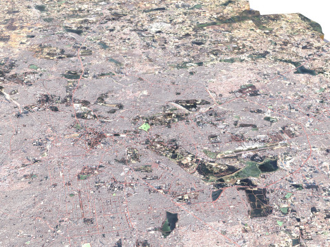 Bangalore Terrain city Bengaluru in India 3D 模型