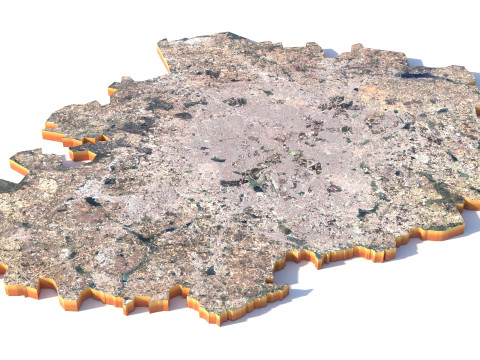 Bangalore Terrain city Bengaluru in India 3D 模型