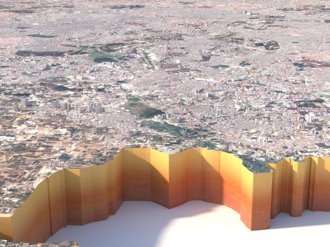 Bangalore Terrain city Bengaluru in India 3D 模型