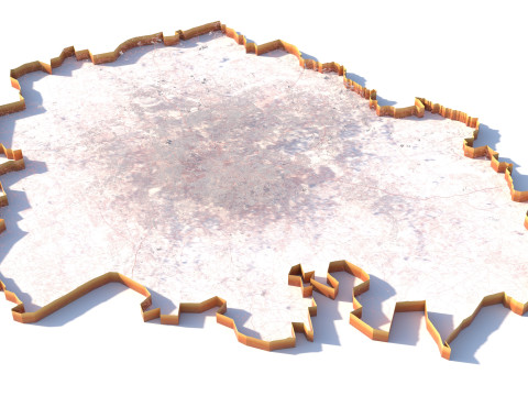 Bangalore Terrain city Bengaluru in India 3D 模型