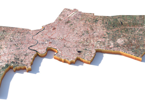 バンコク地形都市タイ 3Dモデル