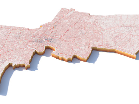 バンコク地形都市タイ 3Dモデル