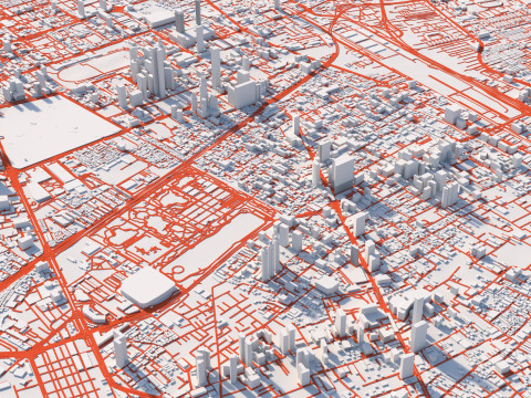 バンコク地形都市タイ 3Dモデル