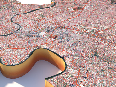 バンコク地形都市タイ 3Dモデル