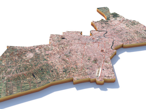 バンコク地形都市タイ 3Dモデル