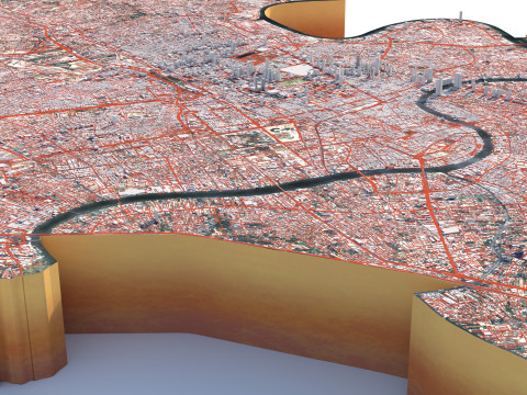 バンコク地形都市タイ 3Dモデル