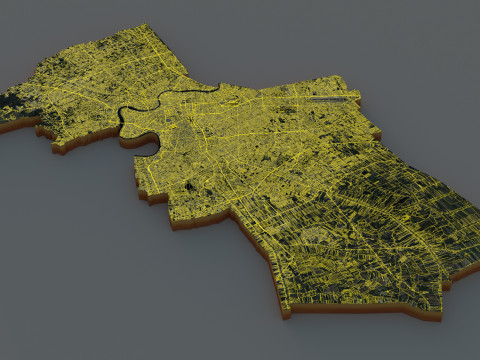 バンコク地形都市タイ 3Dモデル