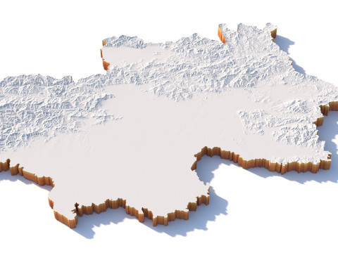 Beijing Terrain city China 3D Model