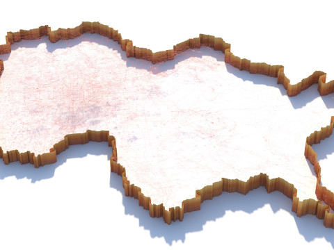 Beijing Terrain city China 3D Model