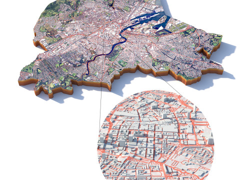 Belfast Northern Terrain city Ireland UK 3D 模型