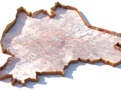 Belfast Northern Terrain city Ireland UK Modelo 3D