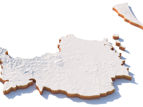Brisbane Terrain city in Australia 3Dモデル