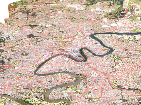 Brisbane Terrain city in Australia 3Dモデル
