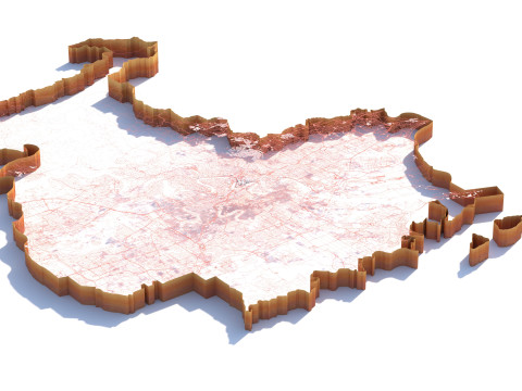 Brisbane Terrain city in Australia 3Dモデル