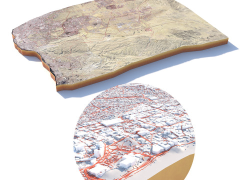 Cairo Terrain city Egypt 3D Model
