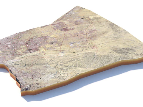 Cairo Terrain city Egypt 3D Model