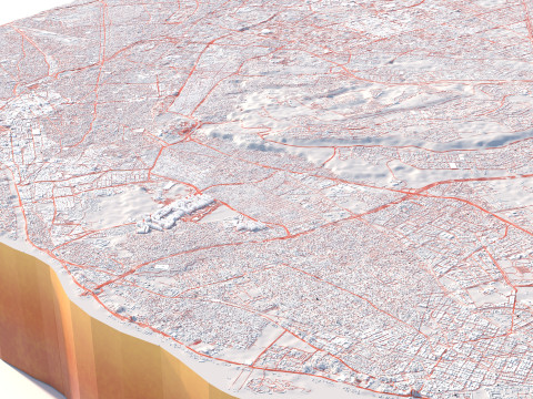 Cairo Terrain city Egypt Modelo 3D
