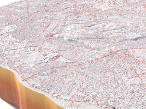 Cairo Terrain city Egypt 3D Model