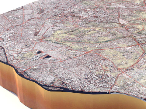 Cairo Terrain city Egypt 3D Model