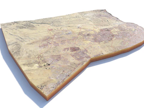 Cairo Terrain city Egypt 3D Model