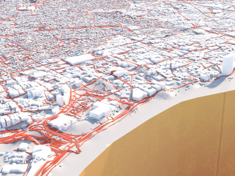 Cairo Terrain city Egypt Modelo 3D