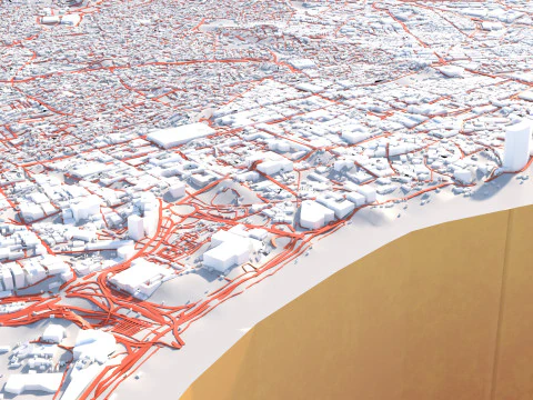 Cairo Terrain city Egypt 3D Model