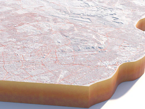 Cairo Terrain city Egypt 3D Model