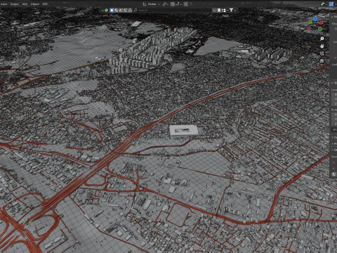 Cairo Terrain city Egypt 3D Model