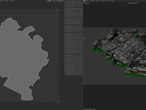 Chandigarh Terrain Stadt Punjab Indien 3D Modell