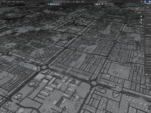 Chandigarh Terrain city Punjab India 3D Model