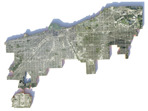Chicago Terrain city Illinois USA 3D 모델