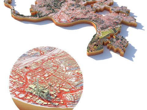 Cincinnati Terrain city Ohio USA Modelo 3D