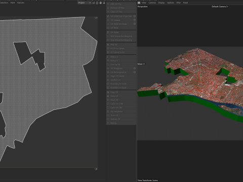 Detroit Terrain city Michigan USA 3D Model