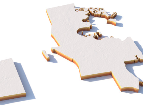 Doha Terrain city Qatar 3Dモデル